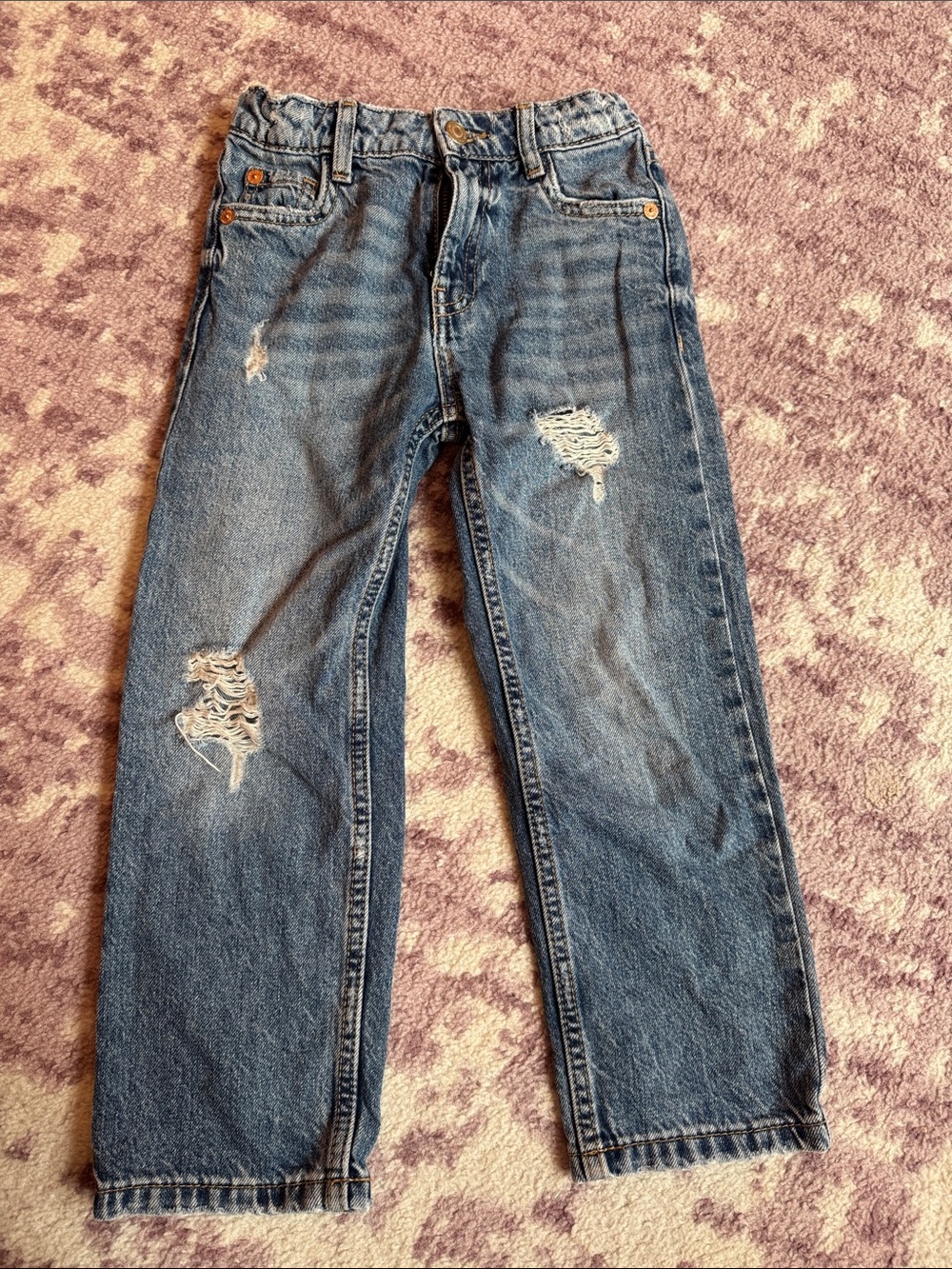 Zara Kids Distressed Blue Denim Jeans